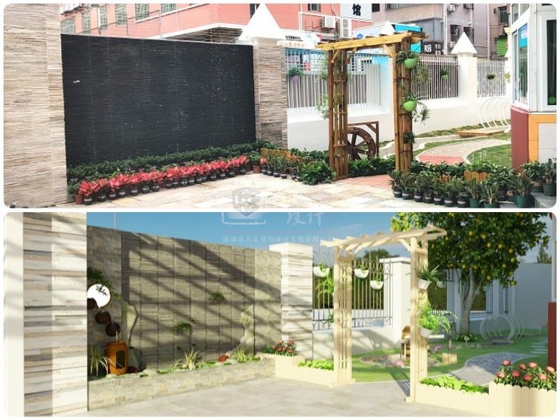 幼兒園設(shè)計(jì)效果圖與現(xiàn)場(chǎng)裝修實(shí)景對(duì)比案例（一）