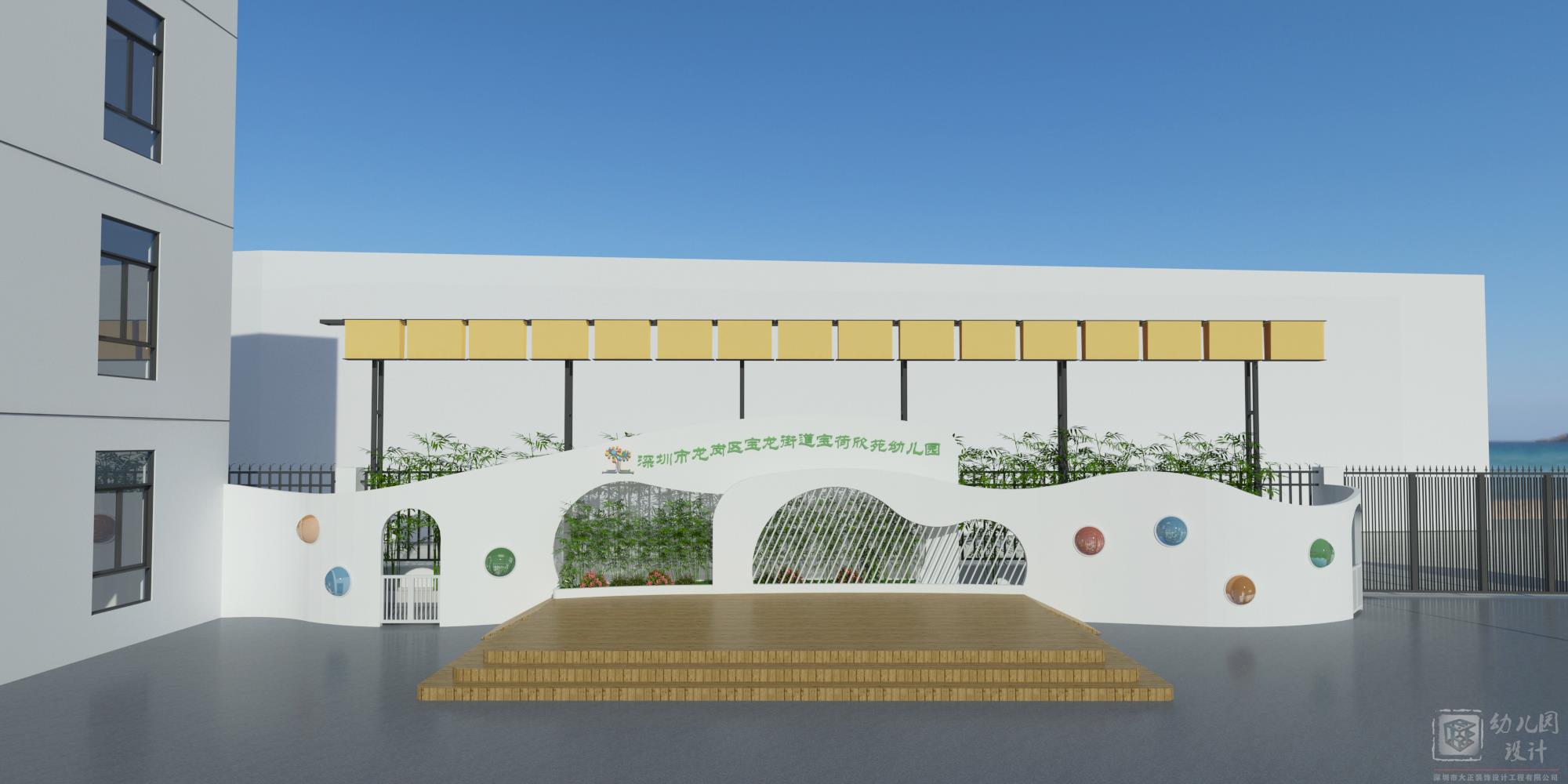 深圳市龍崗區(qū)寶荷欣苑幼兒園（戶外舞臺，大門雨棚）