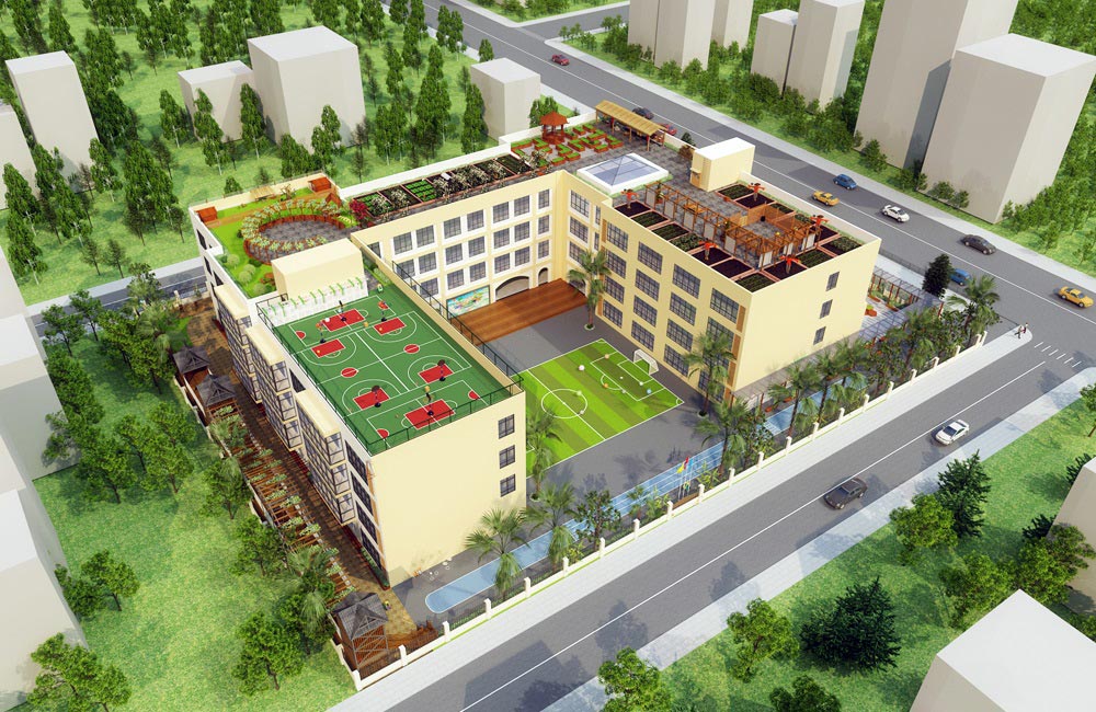 四川閬中凌家壩幼兒園室內(nèi)設(shè)計(jì),大型玩具及戶(hù)外整體施工,項(xiàng)目總面積大約15000M2,特色設(shè)計(jì)：屋頂露天球場(chǎng)、種植園等；