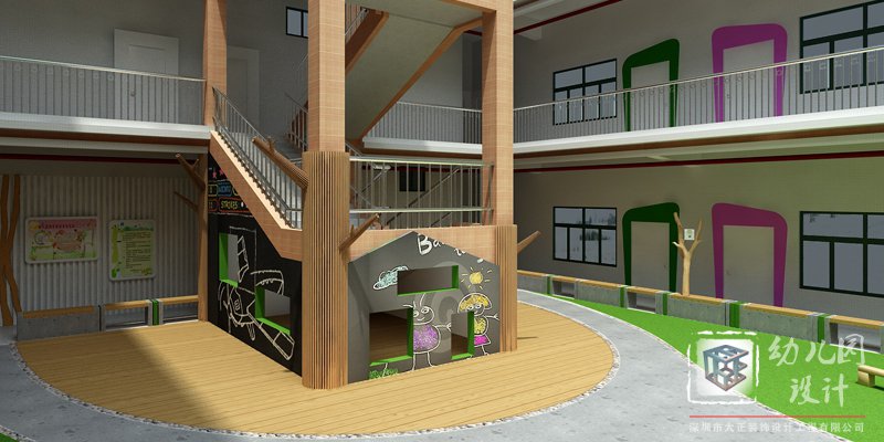 高端幼兒園設(shè)計中玻璃幕墻和涂鴉墻的作用？