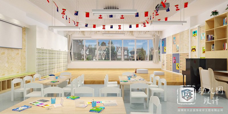 私立幼兒園裝修,深圳幼兒園設計,私立幼兒園設計效果圖