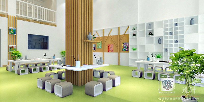 幼兒園美術(shù)室設(shè)計效果圖