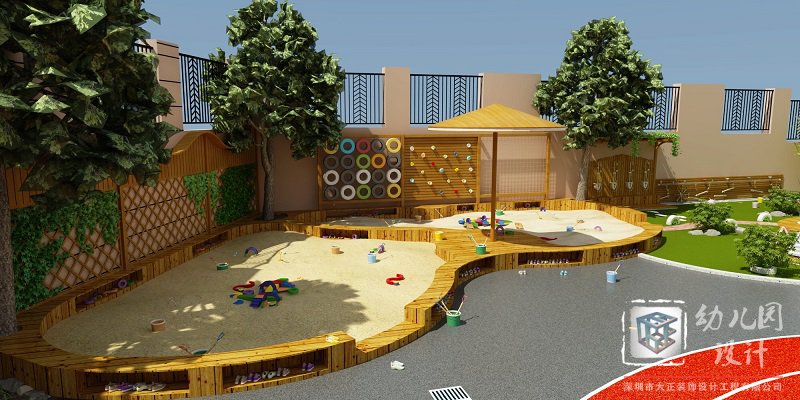 沙池、水池 幼兒園戶外效果圖