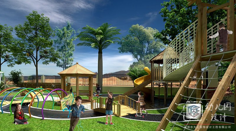 深圳市龍崗區(qū)怡美山莊幼兒園設(shè)計(jì)施工 2021（戶(hù)外操場(chǎng)、大型玩具）