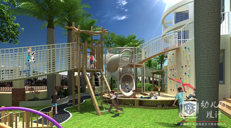 深圳市龍崗區(qū)怡美山莊幼兒園設(shè)計(jì)施工 2021（戶(hù)外操場(chǎng)、大型玩具）