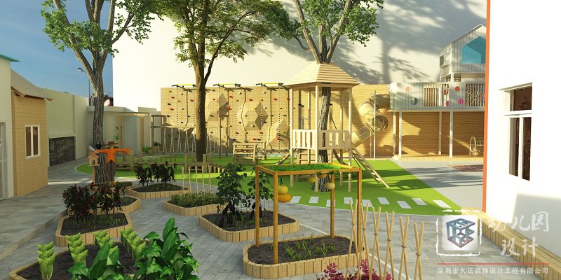 橫崗村第一幼兒園設(shè)計(jì)案例,幼兒園裝修施工